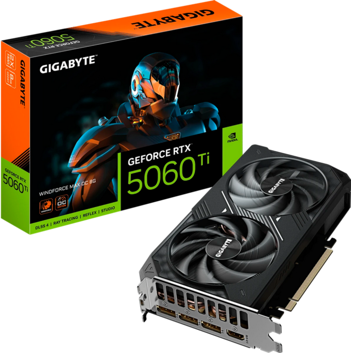 Gigabyte GeForce RTX 5060 Ti WINDFORCE MAX OC 8Gb (GV-N506TWF2MAX OC-8GD)