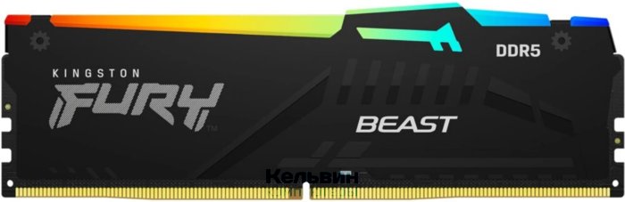 DIMM DDR5 32GB Kingston 5600Mhz CL40 FURY Beast RGB (KF556C40BB2A-32)