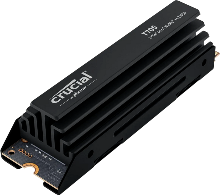 Crucial T705 2TB PCIe Gen5 NVMe M.2 with heatsink CT2000T705SSD5