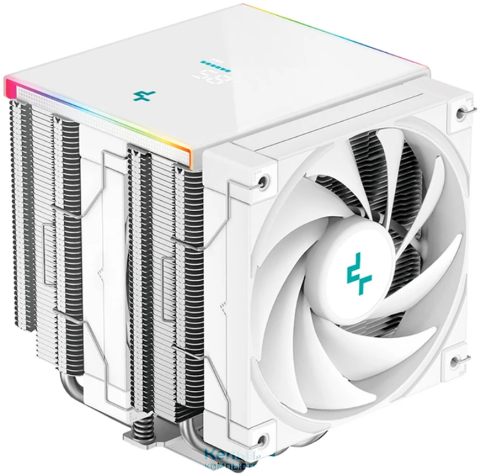 DEEPCOOL AK620 DIGITAL SE WH LGA20XX/1700/1200/115X/AM5/AM4 (9шт/кор, TDP 260W, PWM, DUAL Fan 120mm, 6 тепл. Трубок, ARGB, белый) RET (R-AK620-WHADMN-GJD)