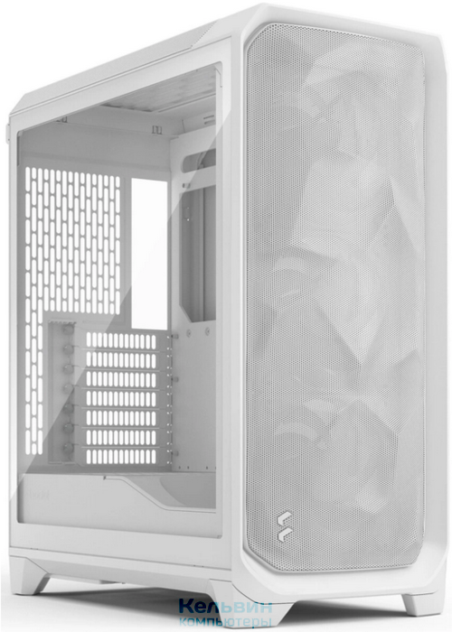 Fractal Design Meshify 3 TG Clear Tint White Midi-Tower, 3x140mm, 2xUSB-A 3.2 + 1xUSB 3.2 Type-C E-ATX, ATX, mATX, mITX (FD-C-MES3A-04)