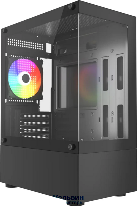 Accord ACC-285-02B черный без БП mATX 5x120mm 1xUSB2.0 1xUSB3.0 audio