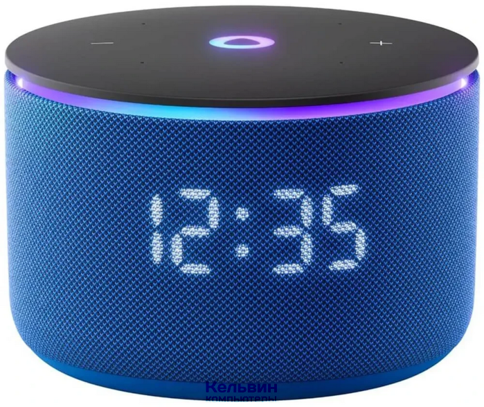 Умная колонка Яндекс Станция Мини 3 Про с Алисой, Zigbee, синий (YNDX-00059BLU)
