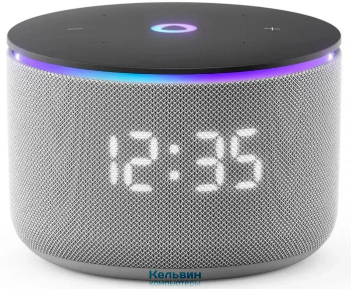 Умная колонка Яндекс Станция Мини 3 Про с Алисой, Zigbee, серый (YNDX00059GRY)