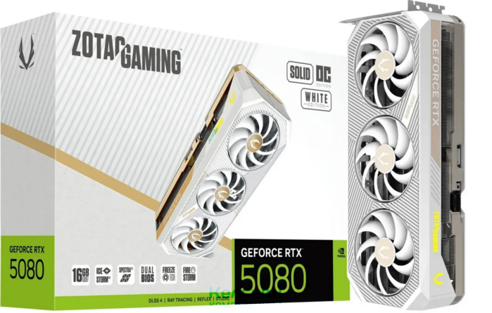 Zotac GeForce RTX 5080 16GB SOLID OC WHITE ED (ZT-B50800Q-10P)