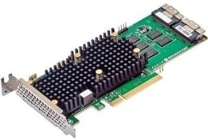 LSI Broadcom MegaRAID 9660-16i SGLPCIe 4.0 x8, LP, 24G SAS/SATA/NVMe, RAID 0,1,5,6,10,50,60, 16port(2x8 SFF-8654), 4GB Cache, SAS4116 ROC (05-50107-00 / 03-50107-00002)