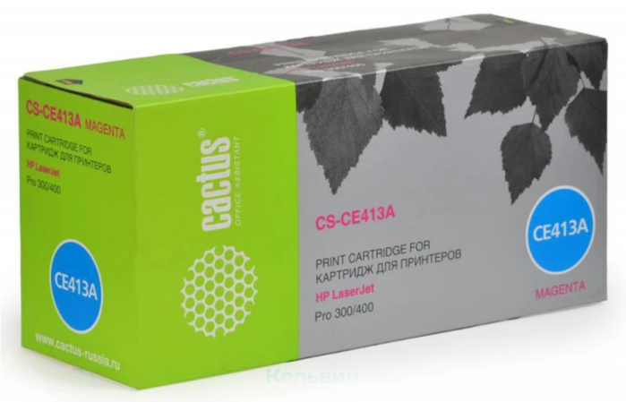 Cactus CS-CE413A CE413A пурпурный (2600стр.) для HP CLJ Pro 300/M351/M451/M375/M475