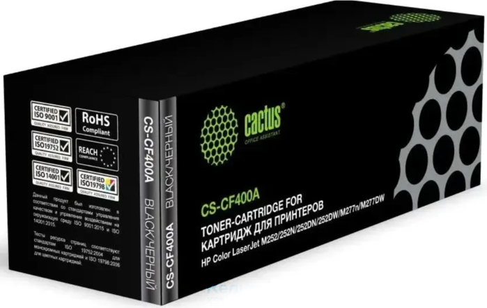 Cactus CS-CF400A черный для HP CLJ M252/252N/252DN/252DW/M277n