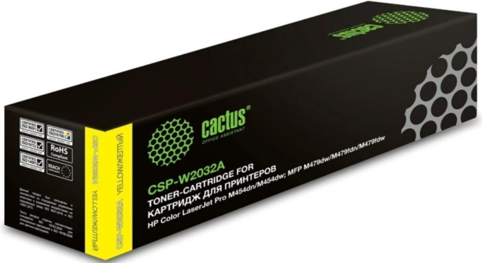 Cactus CSP-W2032A 415A желтый (2100стр.) для HP LJ M454/MFP M479