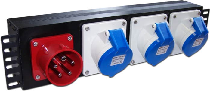 Lanmaster TWT-PDU-32AI9-3P гор.размещ. 3xIEC309 базовые 32A IEC 309