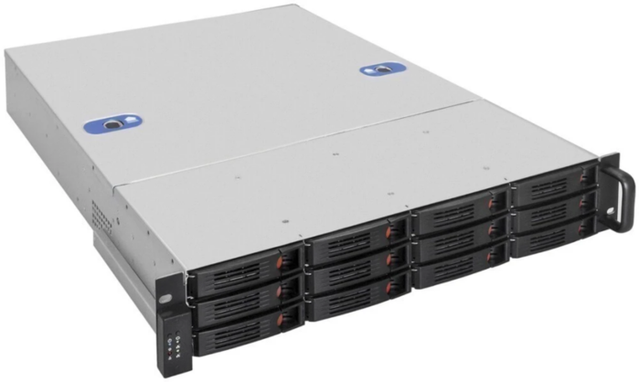 Exegate EX294276RUS ExeGate Pro 2U660-HS12 RM 19", высота 2U, глубина 660, Redundant БП 2x800W, 12xHotSwap
