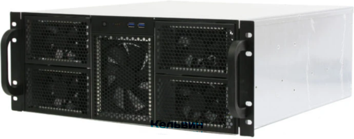 Procase RE411-D0H17-E-55 4U ,0x5.25+17HDD,черный,Без БП,глубина 550мм,MB EATX 12"x13"