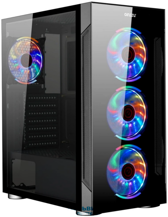 Ginzzu CL280 Black FAN 12CM RGB*4 USB3.0 Window