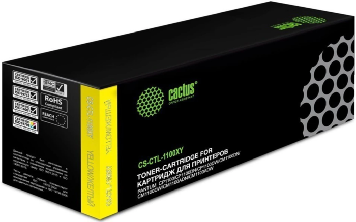 Cactus CS-CTL-1100XY желтый, 2300 страниц, для Pantum CP1100/CP1100DW/CM1100DN/