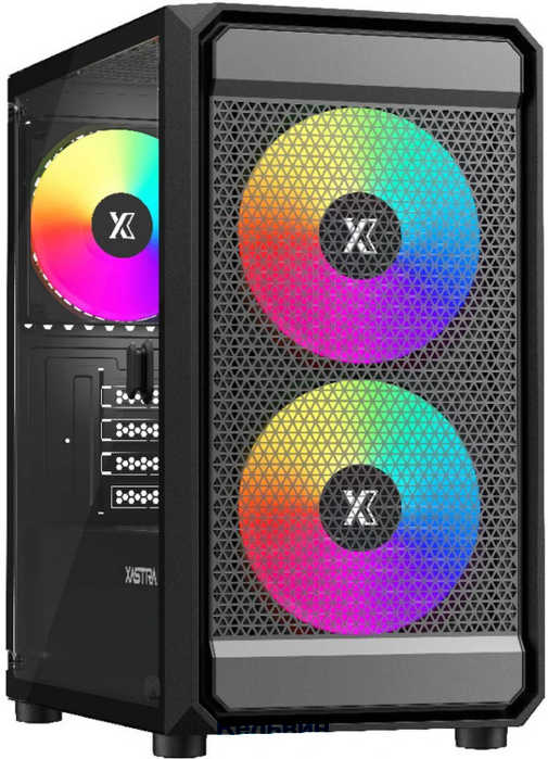 XASTRA A303M 3ARGB Black mATX/Mesh/ tempered glass / 2x140mm + 1x120mm ARGB PWM fans/ Door/ A303M-2FC14A-1FC12A-D