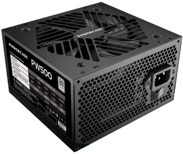 Powercase PW500 (80 Plus, ATX 2.31, 500W, APFC, DC-DC, 120mm Fan) / PS-500W-DC