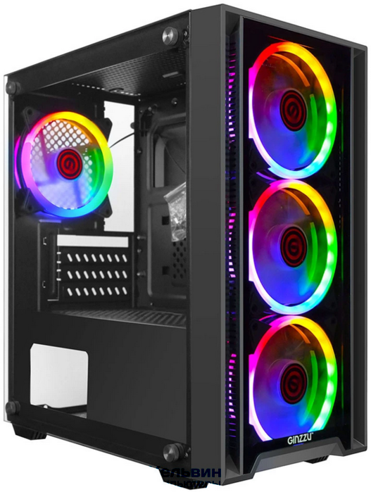 Ginzzu CL610 Black mATX FAN 4*12FRGB