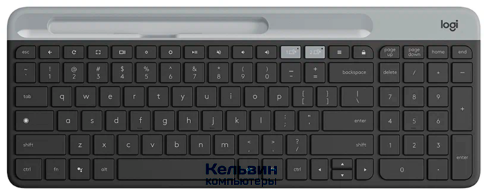 Logitech K580 черный/серебристый USB беспроводная BT/Radio slim Multimedia (920-009208)