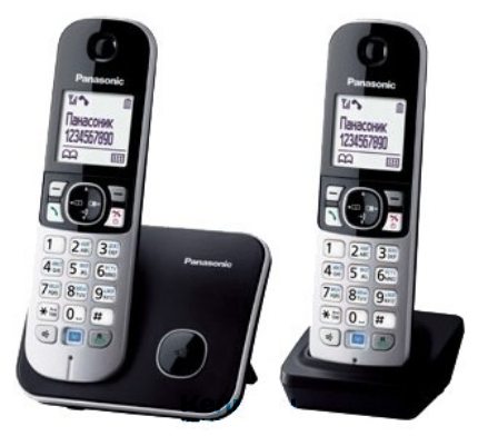 Panasonic KX-TG6812RUB Радиотелефон черный (2 трубки с ЖК диспл., DECT)