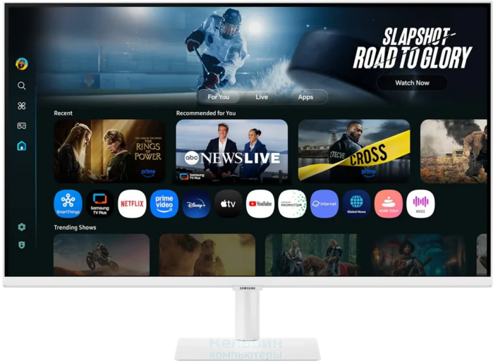 Samsung 32" S32FM703UI (VA 16:9 3840x2160x60Hz 4ms 300cd 3000:1 178/178 1млрд HDMI USB-C(65W) 2*USB 2.0 Spk10W Tizen HDR10+ sRGB 99% Tilt WiFi5 BT5.2 VESA White ПультДУ) (LS32FM703UIXCI)