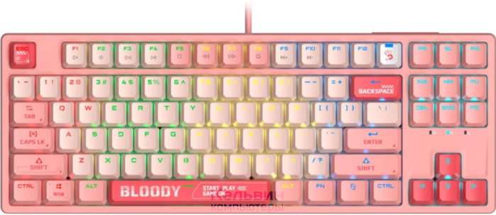 A4Tech Bloody S87 Energy механическая розовый USB for gamer LED (S87 USB ENERGY PINK)