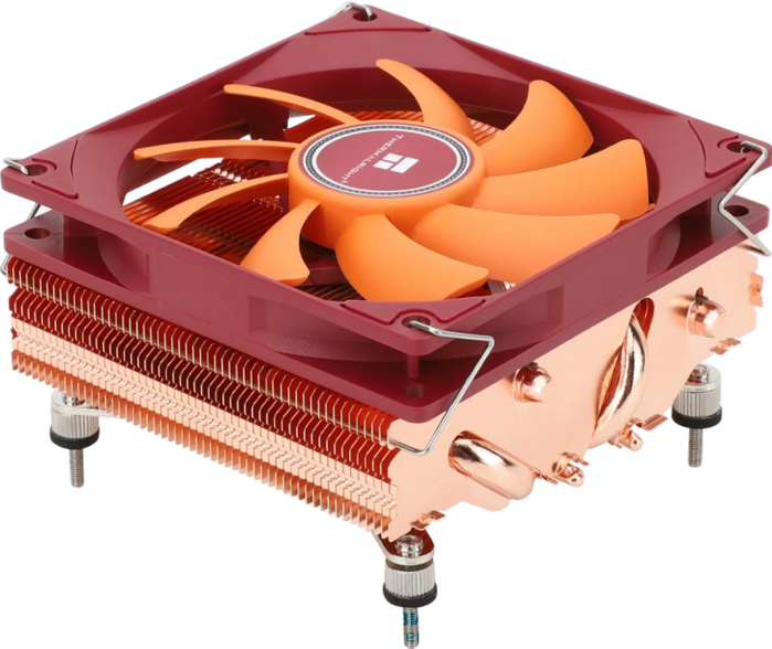 Thermalright AXP-90 X47 COPPER (4-pin PWM, 32mm, Cu/Cu, 4x6mm, 1x92mm, 42.58CFM, 22.4dBA, 2700RPM, S: 1851/1700/1200/115X, AM5/AM4, orange, red) (AXP-90-X47-COPPER)