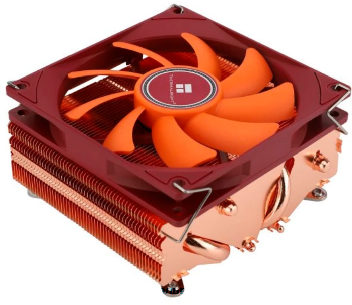 Thermalright AXP-90 X53 Full Copper (4-pin PWM, 38mm, Cu/Cu, 4x6mm, 1x92mm, 42.58CFM, 22.4dBA, 2700RPM, S: 1851/1700/1200/115X, AM5/AM4, orange, red) (AXP-90-X53-COPPER)