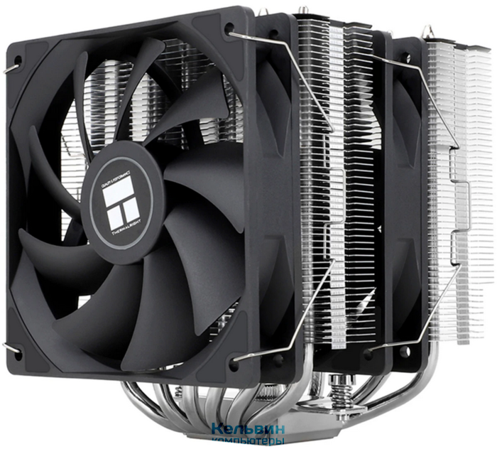 Thermalright Peerless Assassin 120 SE Extrem (4-pin PWM, 154mm, Al/Cu, 6x6mm, 2x120mm, 82CFM, 29.6dBA, 1850RPM, S: 1851, 1700, 1200, 115X, AM5, AM4, black, silver) (PA120-SE-EX)