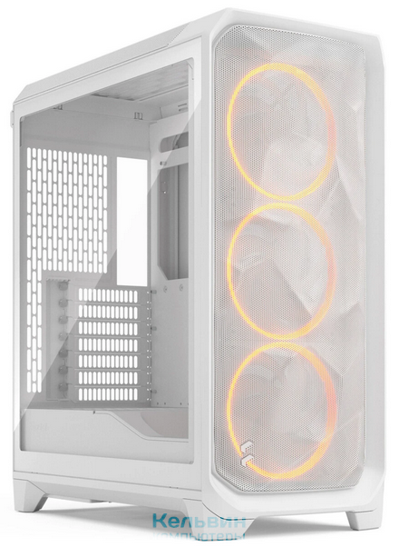 Fractal Design Meshify 3 White RGB TG Clear Tint, Midi-Tower, 3x140mm ARGB, 2xUSB-A 3.2 + 1xUSB 3.2 Type-C E-ATX, ATX, mATX, mITX (FD-C-MES3A-07)