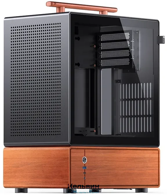JONSBO T7 Black Mini-Tower, TG, no fan, 1xUSB-A 3.0 + 1xUSB-C 3.2, mATX, mITX