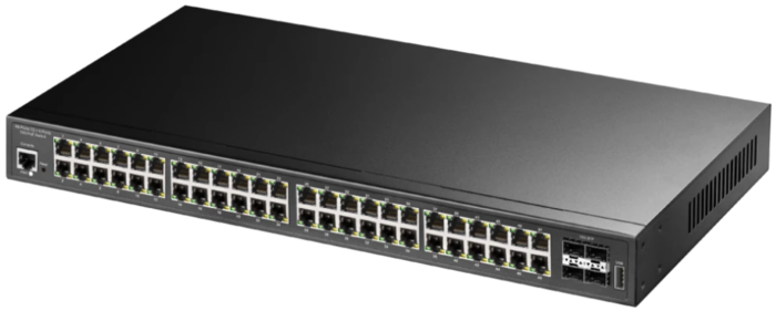 Cudy GS2048PS4-720W (L2) 48x1Гбит/с 4x10Гбит/с 4xКомбо(1000BASE-T/SFP) 4SFP+ 40PoE+ 4PoE++ 720W управляемый