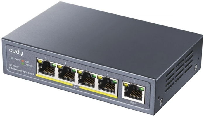 Cudy GS1005P (L2) 5x1 Гбит/с 5PoE 60W неуправляемый