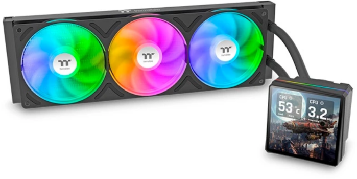 Thermaltake TH360 V3 Ultra ARGB Black Soc-AM5/AM4/1200/1700/1851 черный 4-pin 37.8dB Al LCD 365W Ret (CL-W474-PL12SW-A)