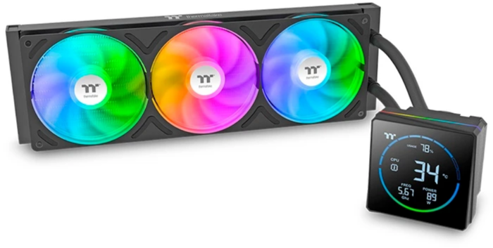 Thermaltake TH360-S V3 ARGB Black Soc-AM5/AM4/1200/1700/1851 черный 4-pin 37.8dB Al LCD 365W Ret (CL-W470-PL12SW-A)