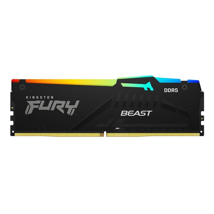DIMM DDR5 16Gb Kingston KF556C40BBA-16 Fury Beast XMP RGB RTL Gaming 5600Mhz CL40 1.25В dual rank с радиатором Ret