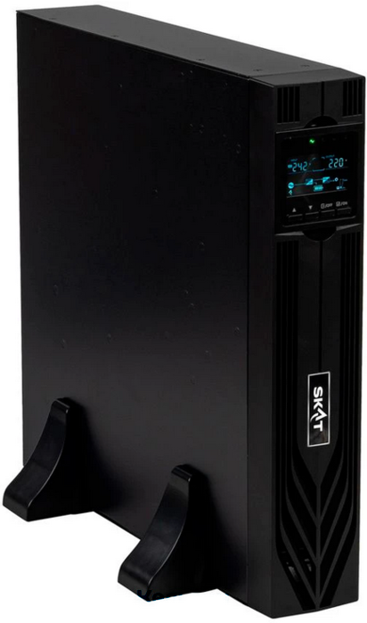 Бастион SKAT-UPS 1500-RACK-ON-3X9-E P3 UPS 1500VA/1500W, 2U, On-Line, sine wave, built-in 36V battery (3x9Ah), 8xC13, USB, RS232, RS485, parallel port, card slot (SNMP, relay), EPO, WxDxH 440x461x86.5, weight 16.5 kg