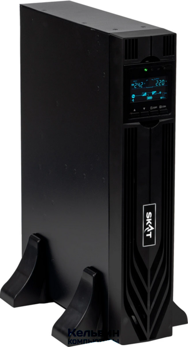 Бастион SKAT-UPS 1000-RACK-ON-2X9 P3 ИБП 1000ВА/1000 Вт, 2U, On-Line, синус, встр. АКБ 24В (2x9Ач), 2хSchuko, USB, RS232, RS485, параллельный порт, слот для карт (SNMP, реле), EPO, ШхГхВ 440х330х88, масса 14.2 кг