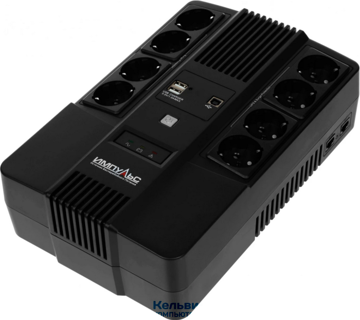 Импульс Мастер 800 480Вт 800ВА черный (MT80107)