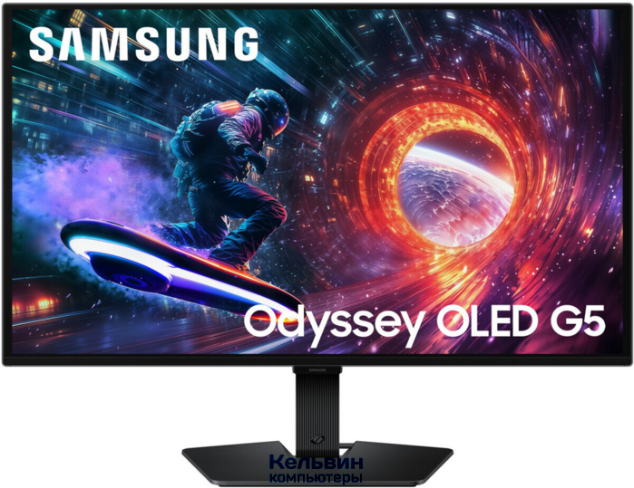 Samsung 27" Odyssey OLED G5 S27FG502SIXCI черный OLED LED 16:9 HDMI матовая 1000000:1 200cd 178гр/178гр 2560x1440 180Hz G-Sync FreeSync DP Quad HD 2K (1440p) 3.3кг (LS27FG502SIXCI)
