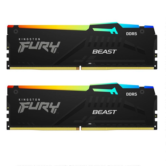 DIMM DDR5 2x8Gb Kingston 5200Mhz CL40 (Kit of 2) FURY Beast RGB XMP (KF552C40BBAK2-16)