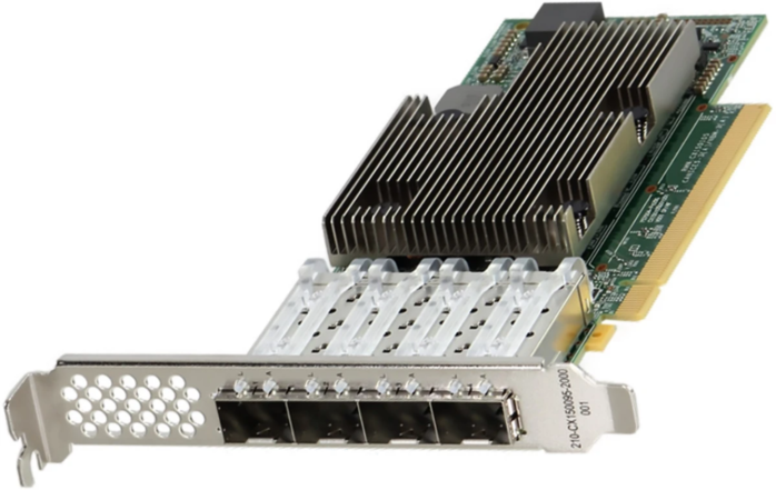Сетевой адаптер Broadcom 57504 Quad Port 10/25GbE SFP28 Adapter, PCIe Full Height (540-BDCZ)