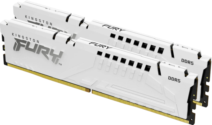 DIMM DDR5 2x16Gb Kingston Fury Beast White EXPO, 6400 MHz, CL32, радиатор, белый (KF564C32BWEK2-32)