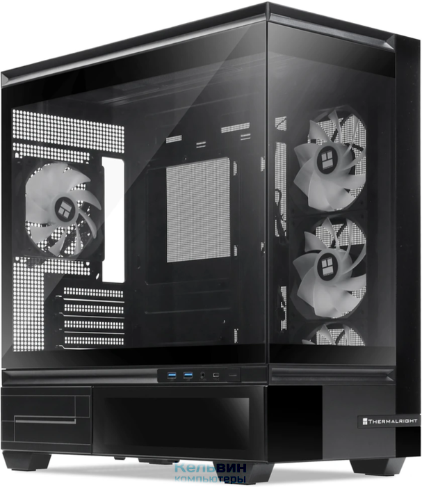 Thermalright M10 Vision Black FAN4-C, Mini-Tower, TG, LCD, 4x120mm ARGB, 2xUSB-A 3.0, 1xUSB Type-C, mATX, mITX (TL-M10 Vision Black FAN4-C)