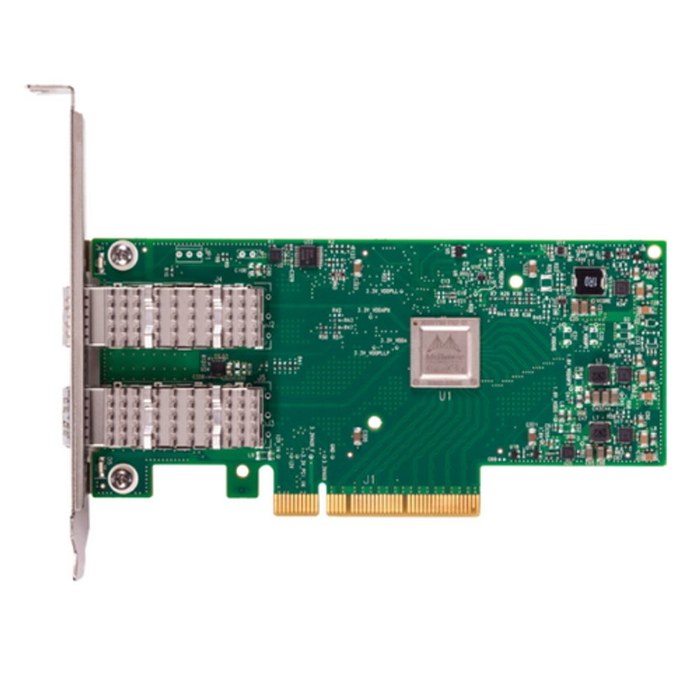 Mellanox ConnectX-4 Lx EN network interface card, 10GbE dual-port SFP+, PCIe3.0 x8, tall bracket, ROHS R6, SR-IOV, TCP/UDP, MPLS, VxLAN, NVGRE, GENEVE, iSER, NFS RDMA, SMB Direct, ROHS R6 (MCX4121A-XCAT)