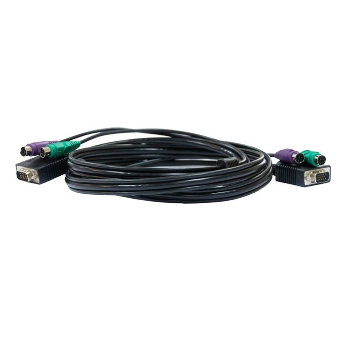 Кабель D-Link DKVM-CB/A4A Кабель KVM длиной 1,8 м с разъемами VGA и PS/2 для DKVM-4K/А