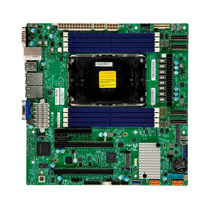 Supermicro MBD-X13SEM-TF-B mATX - LGA4677 Socket-E - Intel C741 Chipsatz - USB 3,2 Gen 1 - 2 x 10 Gigabit LAN
