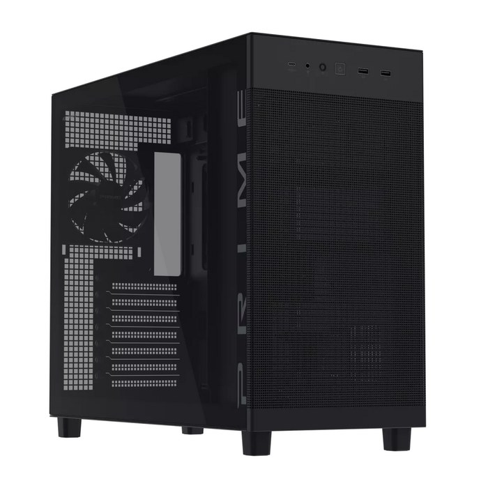 ASUS PRIME AP303 TG BLACK Midi-Tower ATX, без БП, с окном, длина видеокарты до 360 мм, высота кулера до 165 мм, 2xUSB 3.0, USB Type-C (90DC00V0-B39010)