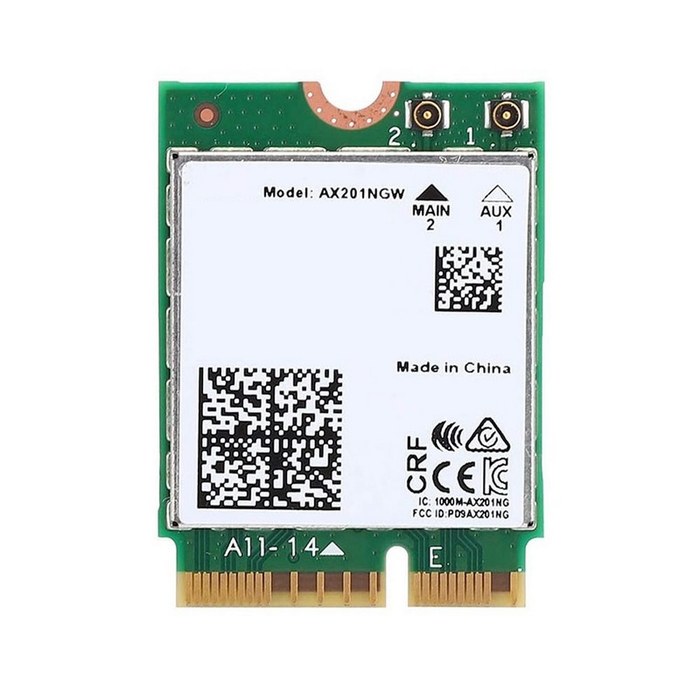 Адаптер Wi-Fi Intel AX201.NGWG.NVW Wi-Fi 6 AX201,M.2 2230, 2x2 AX+BT, No vPro®,999TD0 985855