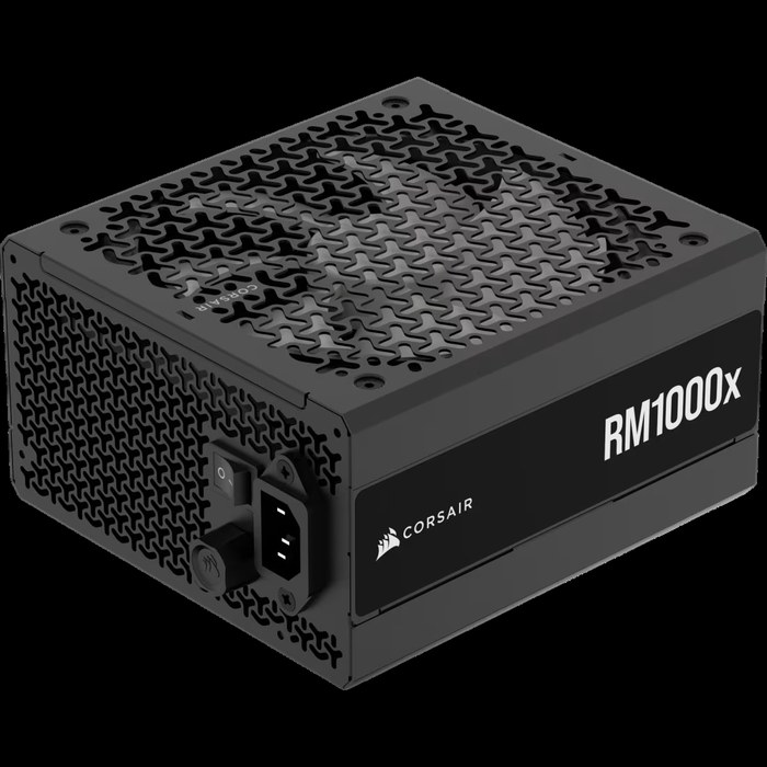 Power Supply Corsair RM1000x, Model RPS0198, 1000W 80+ Gold (ATX, 3.1, PCIe 5.1, Full modular, 1x24(20+4)pin, 1x12V-2x6, 2x4+4-pin CPU +12V (EPS), 3x4-pin Molex, 6x6+2-pin PCIe, 12xSATA3, Active, 140x140mm, 160x150x86mm, APFC, Power cable-