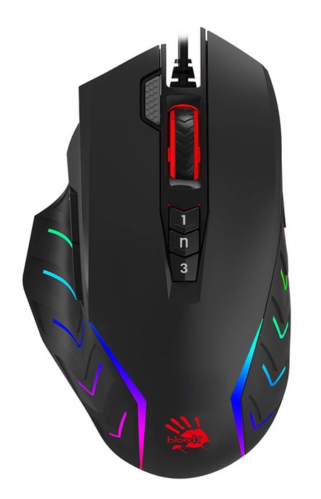 A4Tech Bloody J95s черный оптическая 8000dpi USB 9but (J95S STONE BLACK ACTIVATED)